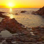 Sonnenuntergang am Giant´s Causeway