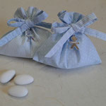 Sacchettini in cotone a pois e righine