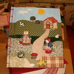 Copertina patchwork realizzata con tessuti fantasia