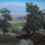 Дубки над Днестром. Копия с картины Б.Щербакова. Холст,масло, 60х70 см.