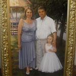 Семейный портрет. По фотографии. Холст,масло, 110х70 см.