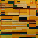 Horizontaalcompositie, 1980, 90 x 120 Acryl op doek, i.b.v. Pim de Ruiter