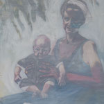 Mutter mit Kind, 150 x 120cm, Öl auf Leinwand 2017