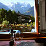La vue du restaurant sur les Alpes Bernoises