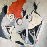 Huile sur toile sans titre 150x150 X -22 Philmari ROJOUAN Artiste peintre Nantes 