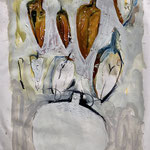 MIXTE SUR PAPIER 50X80 Philmari ROJOUAN Artiste peintre Nantes