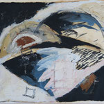 "MARELLE XII" MIXTE SUR PAPIER 45X65 1986 Philmari ROJOUAN Artiste peintre Nantes