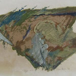 COLLAGE SUR PAPIER 50X70 1982 Philmari ROJOUAN Artiste peintre Nantes
