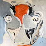 Huile sur toile 150x150 Sans titre X-22 Philmari ROJOUAN Artiste peintre Nantes 