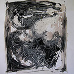 CHINE SUR PAPIER 40X40 1985 Philmari ROJOUAN Artiste peintre Nantes