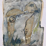 MIXTE SUR PAPIER 40X60 Philmari ROJOUAN Artiste peintre Nantes