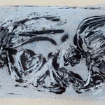 "REMEMBERING MEN 11" 30X40 1984 Philmari ROJOUAN Artiste peintre Nantes