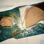 COMPOSITION SUR CARTON 240X120 Philmari ROJOUAN Artiste peintre Nantes