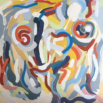 HUILE SUR TOILE ST 100X100 2020 Philmari ROJOUAN Artiste peintre Nantes