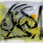 "REMEMBERING MEN 8" 30X40 1984 Philmari ROJOUAN Artiste peintre Nantes