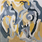 HUILE SUR TOILE ST 100X100 2020 Philmari ROJOUAN Artiste peintre Nantes