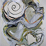 MIXTE SUR PAPIER 45X65 Philmari ROJOUAN Artiste peintre Nantes