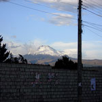 der Vulkan Cotopaxi, den ich von meinem Fenster aus fast jeden Tag sehen kann <3