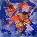 4735 - in blau gehalten - 40 x 40 cm