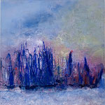 4442 - Segelboote am Abend - 40 x 40 cm
