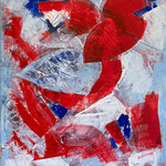 4460 - rot hellblau - 80 x 60 cm