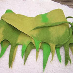 Hüftschmeichler mit Bindebändern "Gras", Merino