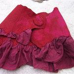 Hüftschmeichler mit Volant, Blumenverschl.,Pongee/Merino