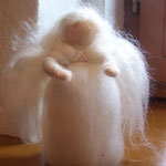 stehender Engel, Merino/Seide