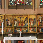 Der schöne Falt-Altar in der St. Oskar Friedrichs Kirche
