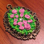 Halskette "Roses" aus Fimo (15 €)