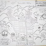 里山農園「やぎファーム」園長の青柳さん作成の里山全貌MAP