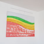 Wandbild Warteraum Ordination Hügeln und Wellern