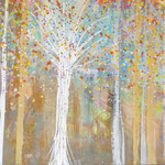 Acrylbild Herbstwald 120x80x2 cm