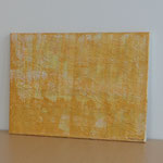GOLDSTRUKTUR, fein strukturiertes, abstraktes, goldenes Acrylgemälde 40x30x2 cm