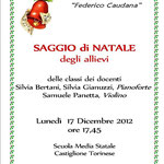 Programma del Sagggio di Natale 2012