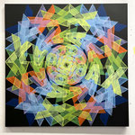HOAX, acrylic on canvas, 1 x 1 m, 2024