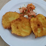 Reibekuchen mit Lachs