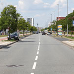Start- und Zielgerade in der Konsul-Smidt-Straße