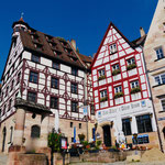 Fachwerkhäuser am Tiergärtnertor in Nürnberg Sehenswürdigkeiten Deutschland Nürnberg