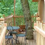 cabanes dans les arbres  terrase