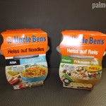 CONCENIENCE (v.l.n.r.) Uncle Bens Heiss auf Noodles Süß-Sauer & Heiss auf Reis Classic Frikassee-Topf 300g