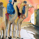 Chameaux au lever du jour  Camels at break of day
