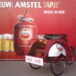 Promotie Amstel Tapje, reclamebord en wielkastbestickering voor VIP-vervoer in stijl