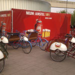 Promotie Amstel Tapje, reclamebord en wielkastbestickering voor VIP-vervoer in stijl