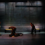 Us and Them // Headlines Theatre // lighting design Jerguš / directors David Diamond and Kevin Finnan / music & sound design Owen Belton / costume design Carmen Alatorre / set design Yvan Morisette / projection design Conor Moore  