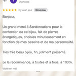 Avis cliente de Jennifer - Sand Créations bijoux en pierres fines personnalisés