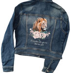 safarithema leeuwenkop op spijkerjasje aim your wedding