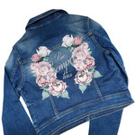 design met bloemen op spijkerjasje, wie kan dat maken? Aim your wedding