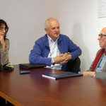 Tania Zanuttini con Ferruccio Tassin e Boris Pahor