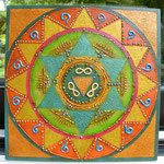 Latino - 20x20 sur bois - encadré (70€) ©B.Dupuis